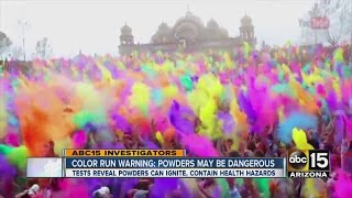 Runs with colorful powder cause concern