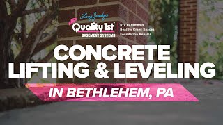Watch video: Lifting & Leveling a Porch In Bethlehem, PA...