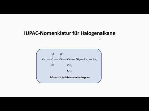 Nomenclature of the halogen alkanes