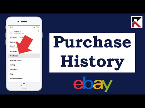 Part of a video titled How To View Your Purchase History on eBay App - YouTube