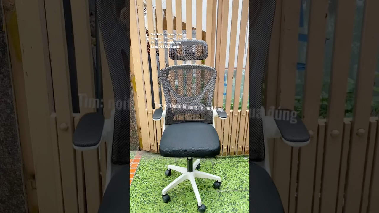 Ghế Văn Phòng Công Thái Học Cao Cấp, Bảo Vệ Cột Sống Lưng, Tựa Đầu 3D Êm Ái | 699 Đen | Nội Thất Anh Hoàng