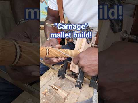A unique carvers mallet for a great subscriber! #woodworker #diy #Chestnut #oak #Wesdoesit