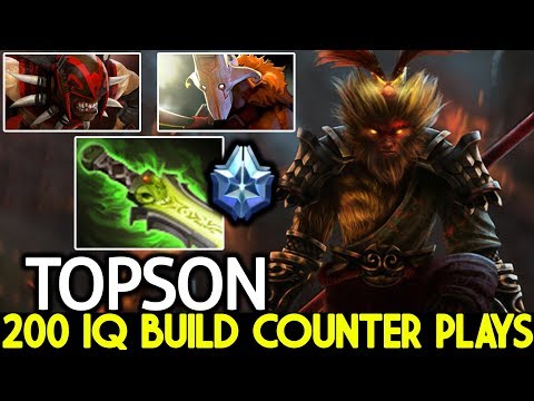 TOPSON [Monkey King] 200 IQ Build EB Gun Counter Plays 7.21 Dota 2