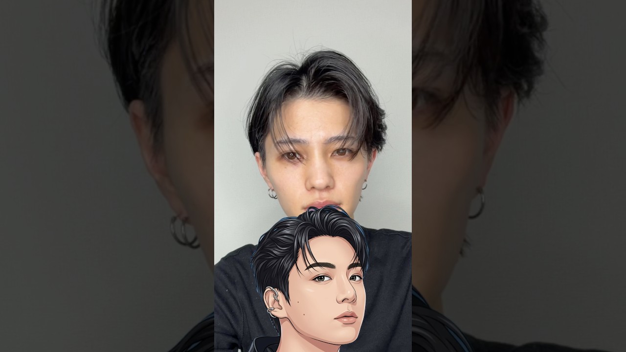 swimグク風　アイロンなしでできるのでおすすめです#センターパート #曲がる縮毛矯正 #ニュアンスパーマ