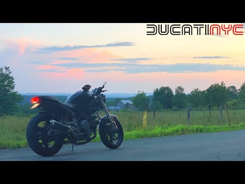 9 DEER! Catskill TT Loop #4 on my sweet Ducati Monster, talking to cows v1069