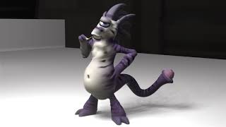 A horrible 2000s era CG alien from a mature cartoon test 2