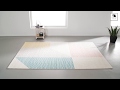 Laagpolig vloerkleed Glaze kunstvezels - Wit/zalmkleurig - 120 x 170 cm