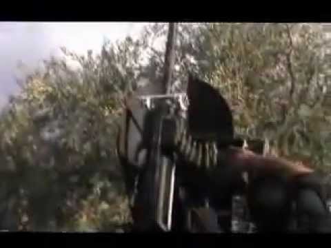 التصدي للطيران الحربي من قبل كتيبة الشهيد عبد الهادي عكاري في قرية العسيلة في ريف حمص