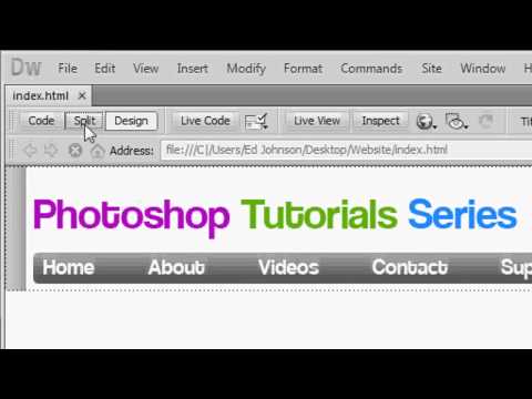 Photoshop Website Design Tutorial 2 - Formatting the header & menu bar
