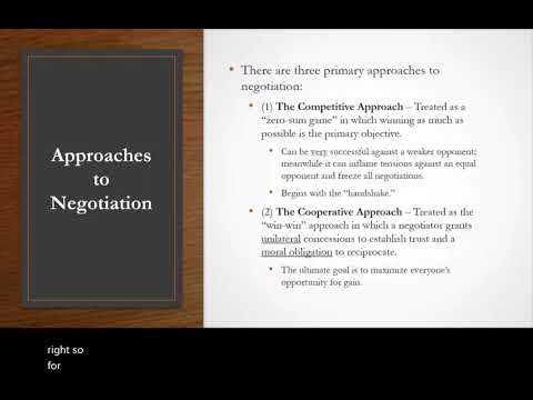 Alternative Dispute Resolution  - Introduction to Negotiation