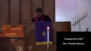 "Comfort for YOU!"; Scripture Readings: Matthew 5:1-4 and Revelation 21:3-4; Rev. Wendy Wa