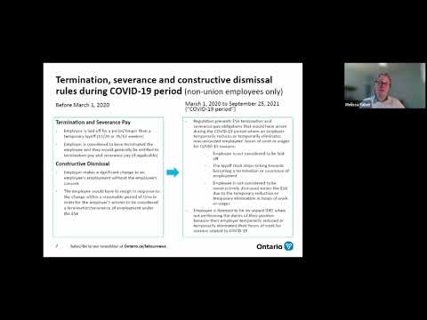 Constructive dismissal under the ESA