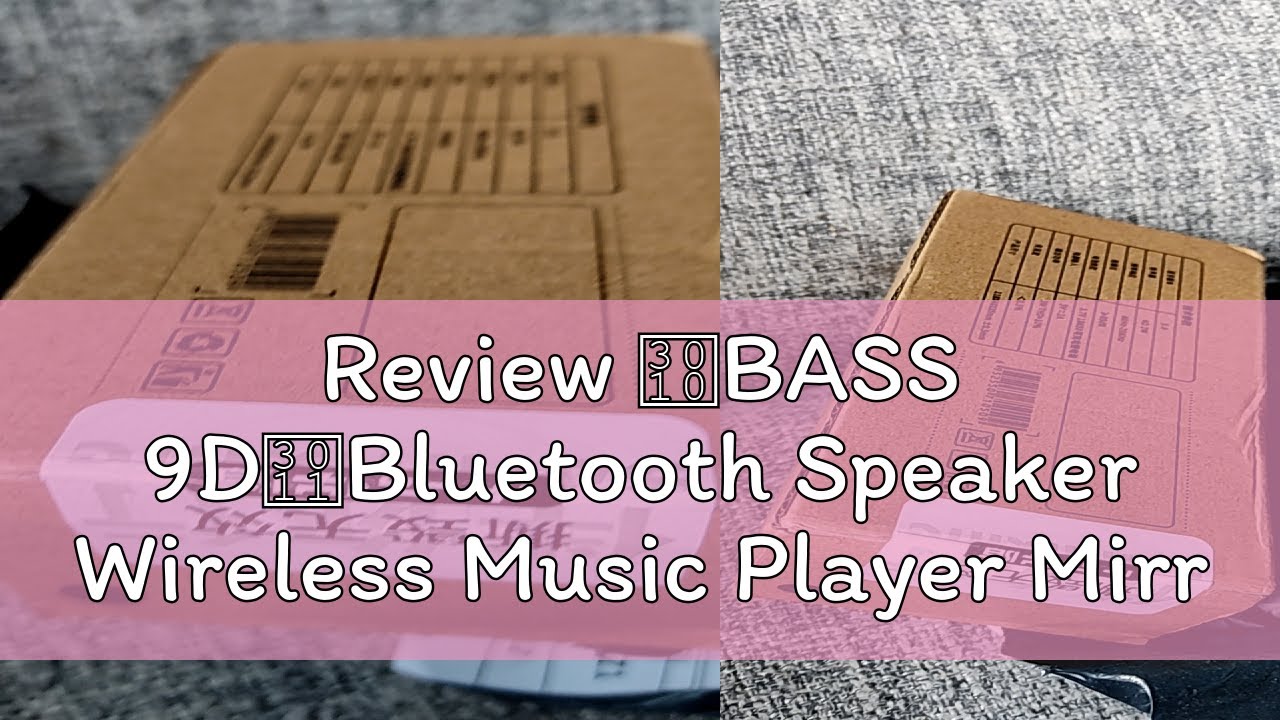 Review 【BASS 9D】Bluetooth Speaker Wireless Music Player Mirror Screen Digital Alarm Clock LED Table