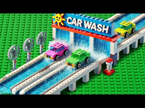 Cleaning Dirty Car With LEGO Car Wash Machine