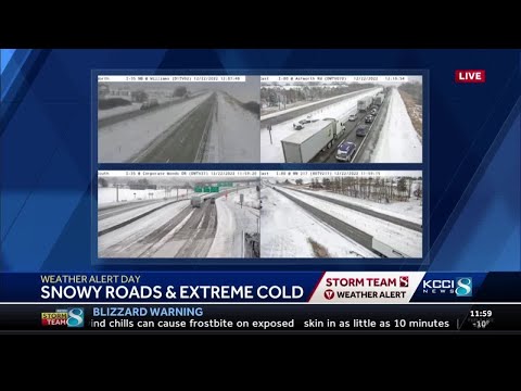 Interstate 80 in West Des Moines at a standstill