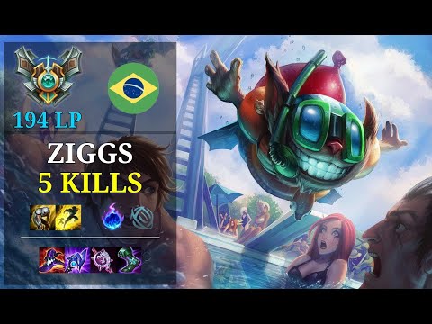 Ziggs Bot vs Kai'Sa - 5 kills - Frnc Theseus BR Grandmaster (194 LP) Patch 11.2