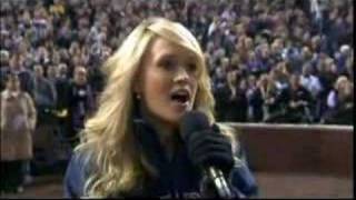 American Idol winners sing the National Anthem