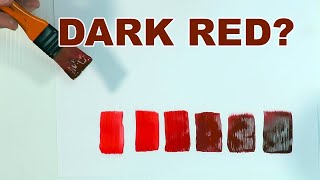 How To Make Dark Red Paint and Burnt Umber Colour Easy ! Using Acrylic Paints