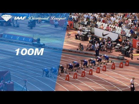 Chijindu Ujah 10.02 to win the Men's 100m - IAAF Diamond League London 2017