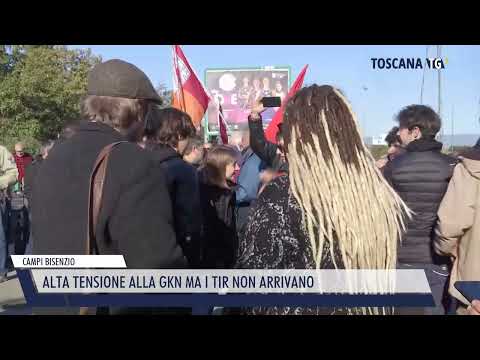 2022-11-07 CAMPI BISENZIO - ALTA TENSIONE ALLA GKN MA I TIR NON ARRIVANO