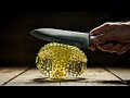 Slicing This Most Satisfying Jackfruit Glass Satisfying Video