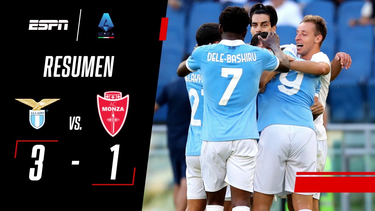 LAZIO GANÓ DE LOCAL Y ALCANZÓ AL INTER EN LA CIMA DE LA SERIE A | Lazio 3-1 Monza | RESUMEN
