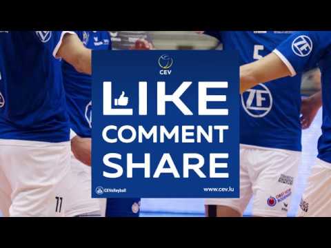 Vital HEYNEN of VfB FRIEDRICHSHAFEN and Georgi BRATOEV of Neftohimic 2010 BURGAS Post match