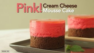 핫핑크! 크림치즈 무스케이크 만들기,초코 치즈케이크:How to make Cream Cheese Mousse Cake,Choco Cheesecake -Cookingtree쿠킹트리