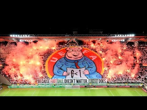 Oprawa przed meczem Legia - Aktobe