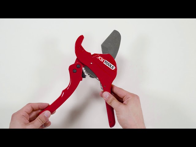 Video teaser voor KS TOOLS 222.0005 Automatik-Kunststoff-Rohrschere 0-42mm 230mm (Unboxing)