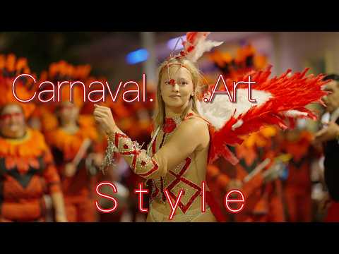 Video artistico del Carnaval de Guichon/Paysandu en camara lenta.