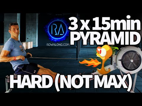 45 Minute Rowing Workout - Pyramid Intervals  | 10K Plan W2S1 | RowAlong
