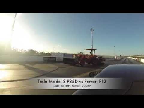 #Tesla Model S vs #Ferrari F12