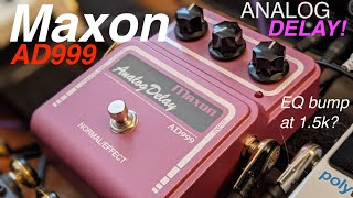 Video thumbnail for Maxon AD999 Analog Delay-a closer look & listen by Aaron Cowan