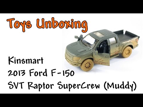 Металлическая машинка Kinsmart 1:46 «Ford F-150 SVT Raptor SuperCrew (Грязный)» KT5365DY инерционная / Красная