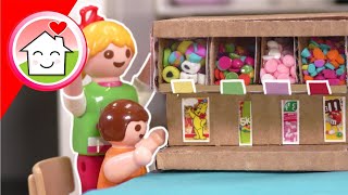 Playmobil Familie Hauser - der Süßigkeiten Automat - Geschichte mit Anna und Lena