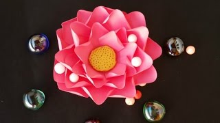 Paper Flower Craft - How to Make Lotus from Papar