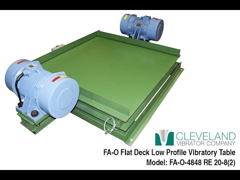 Flat Deck Low Profile Vibratory Table to Compact Fiber Strands - Cleveland Vibrator Co.