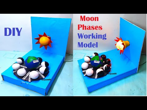 moon phases working model for science project exhibition simple and easy steps diy howtofunda