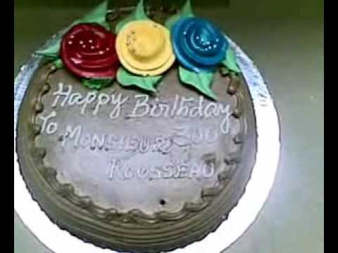 Swiss philosopher Jean Jacques Rousseau's 300th birthday's cake-A video by Lalit Rao.