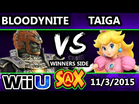 S@X 122 - Bloodynite (Gannondorf) Vs. Taiga (Peach) SSB4 Tournament - Smash Wii U - Smash 4