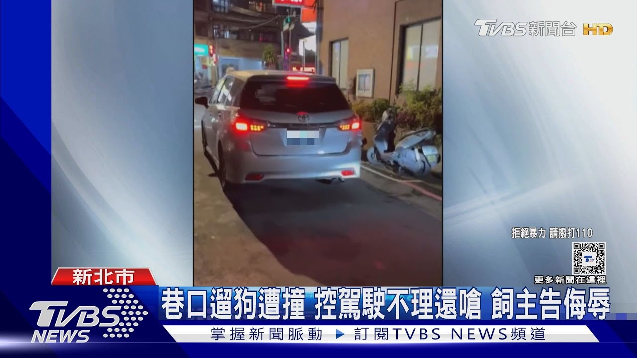 巷口遛狗遭撞 控駕駛不理還嗆飼主告侮辱