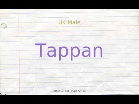 How to pronounce tappan