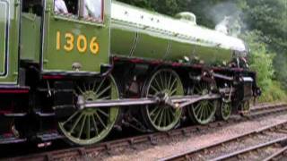 preview picture of video 'LNER B1 Mayflower No.1306 (4-6-0) at The Battlefield Line Railway (03-Jul-2010)'