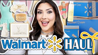 HUGE WALMART HAUL 💙 beauty, spring decor, accessories, easter basket goodies + MORE! #walmarthaul