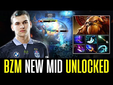 OG.bzm playing EARTHSHAKER so FAST - New Mid Hero UNLOCKED DOTA 2