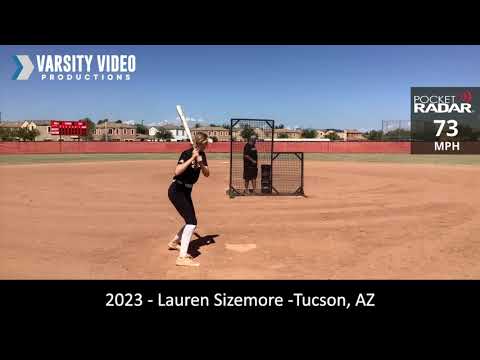 Lauren Sizemore Hitting 2023 Graduate
