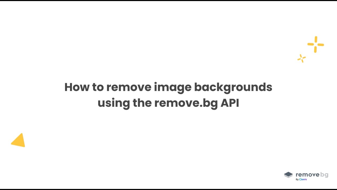 How to Use the remove.bg API