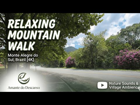 Beautiful Brazilian Mountain Town Walk - Monte Alegre do Sul [4K] Virtual Tour🌲🚶💎