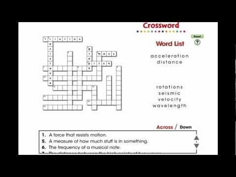 Set In Motion Crossword